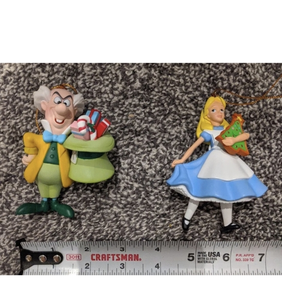 Disney Grolier Presidents Edition Alice & Mad Hatter Ornaments BRAND NEW! - Picture 12 of 12